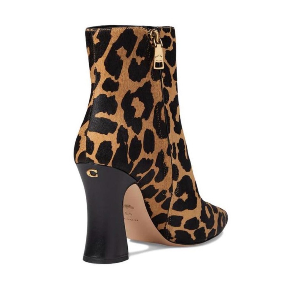 NWT Coach Carter Haircalf Leopard Bootie - Size 5 - MSRP $295 - Picture 3 of 4